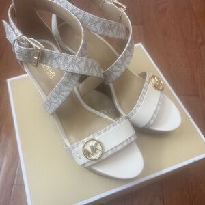 Michael Kors Cream and Gold Strappy Sandals